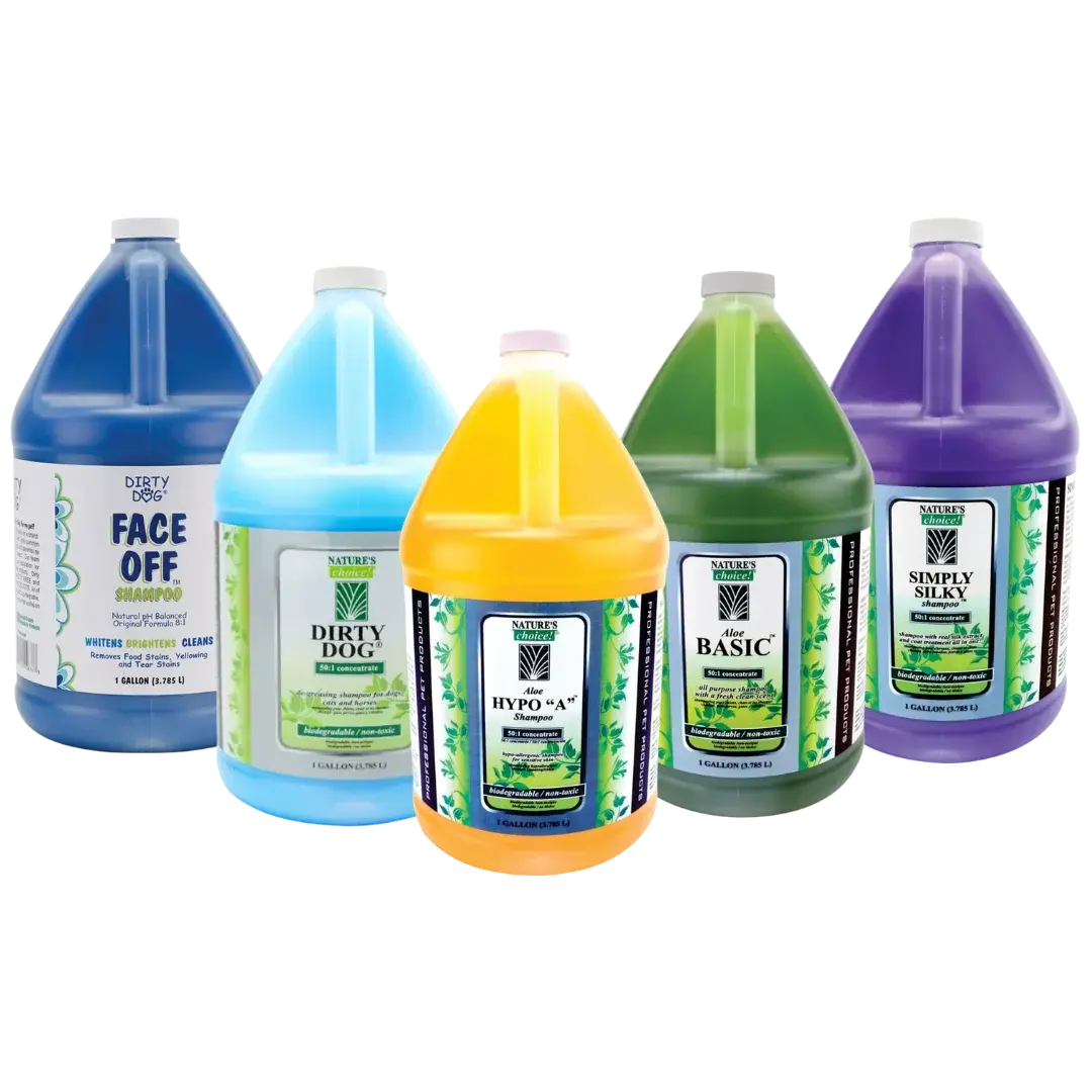 natures-choice-five-shampoo-set-gallon-for-dog-grooming