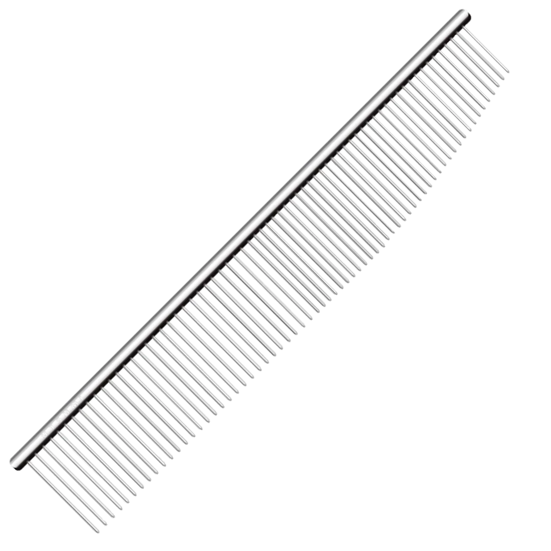 utsumi-6inch-half-curved-half-straight-combination-comb-silver