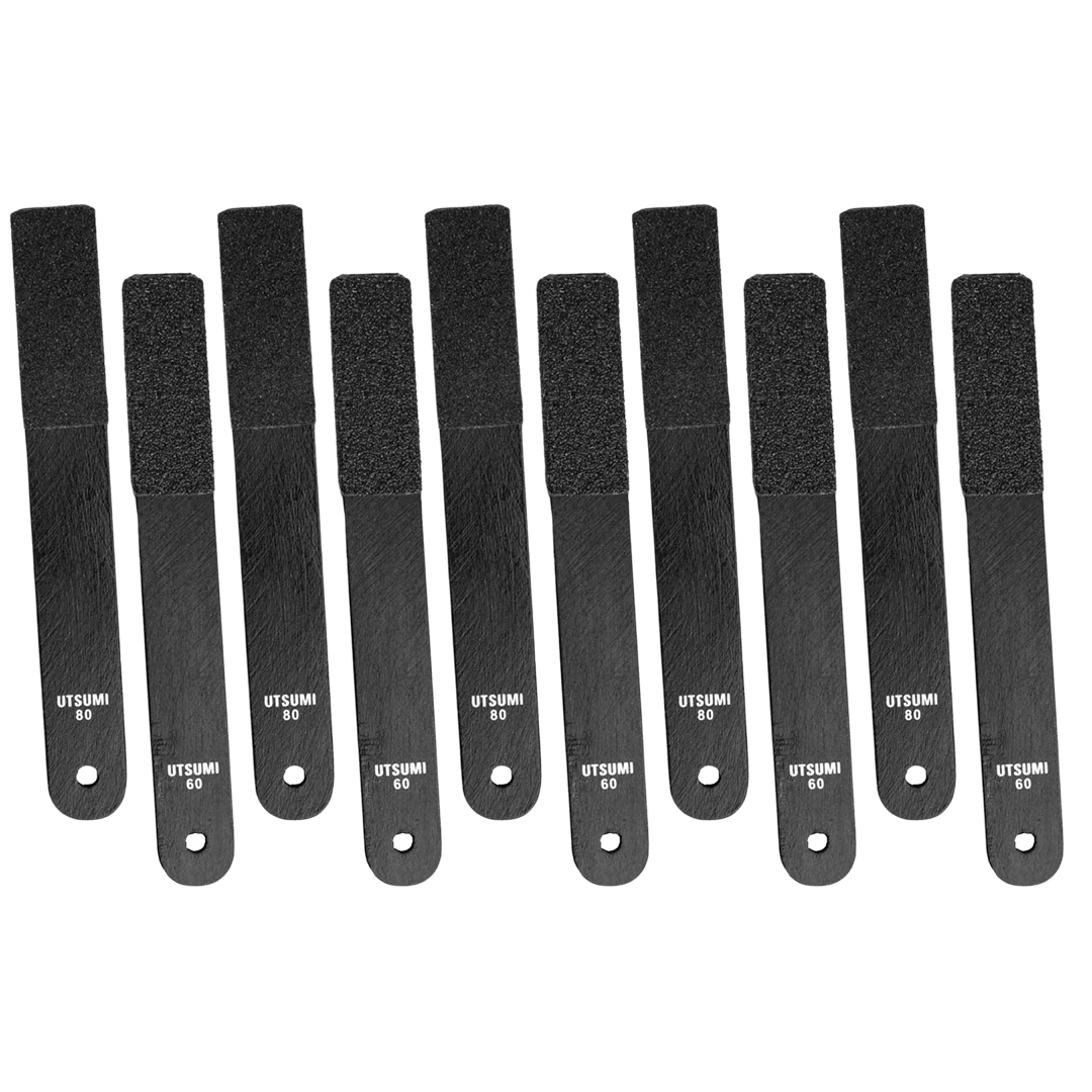 utsumi-pack-of-10-stripping-tool-60grit-80grit-black